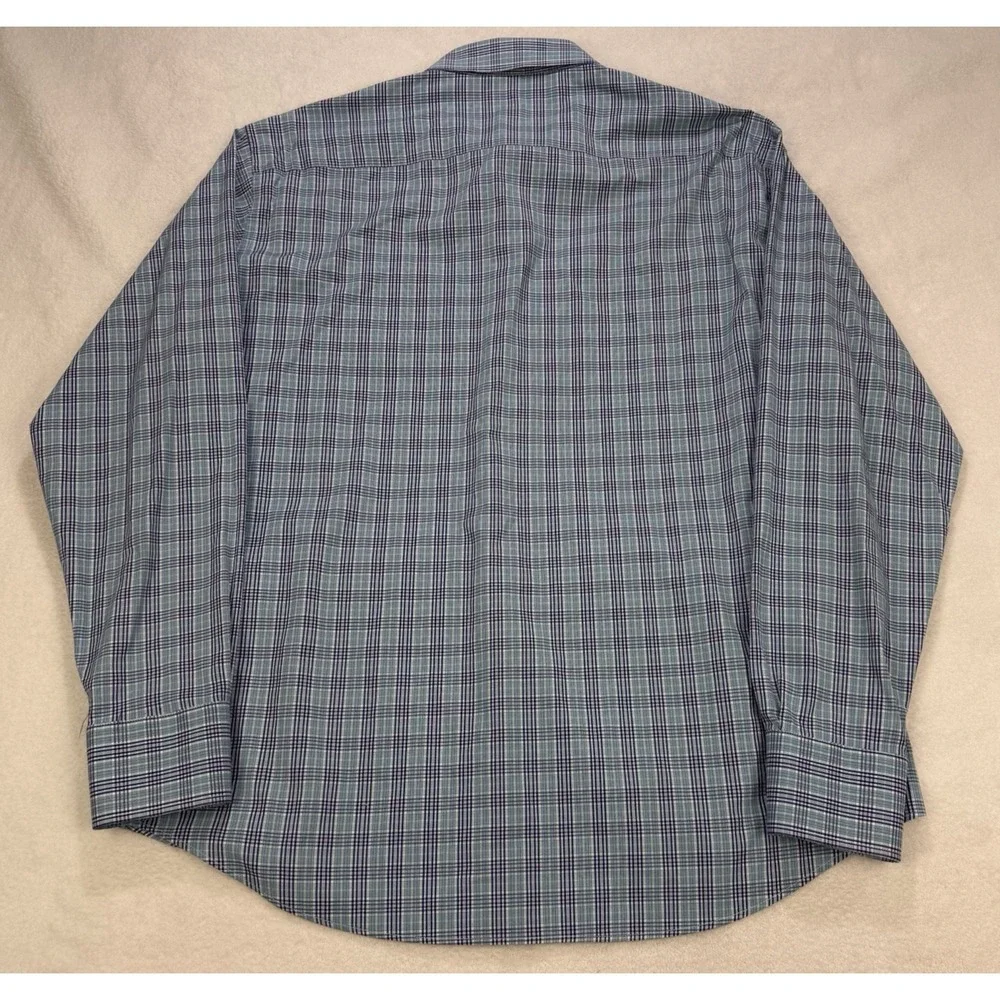 Peter Millar Nylon Performance Shirt Men XL Pink Green Plaid Button Front Preppy